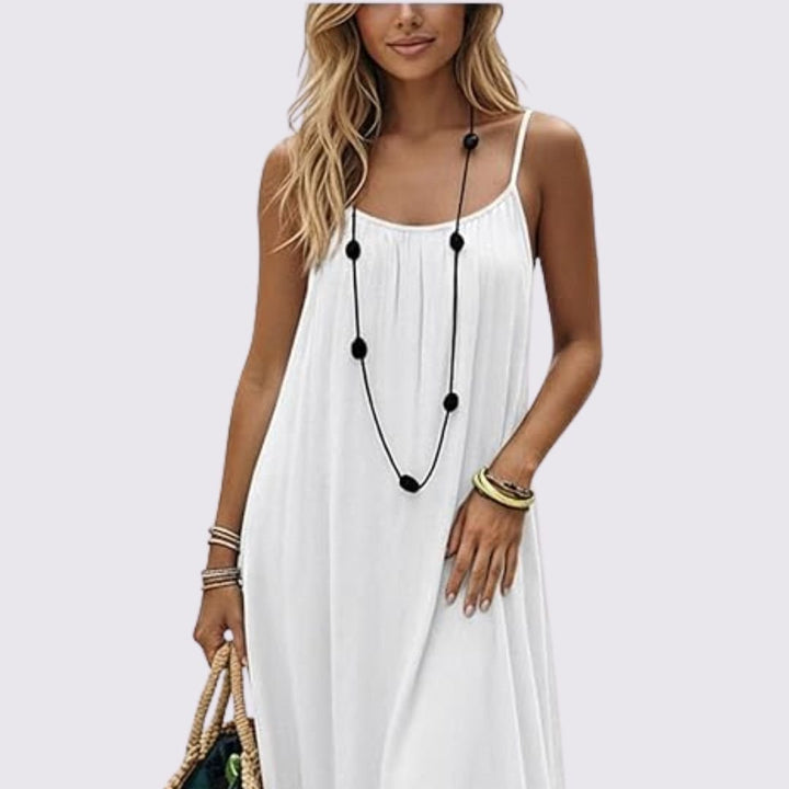 Diandra – Elegancka Sukienka Maxi Z Odkrytymi Plecami