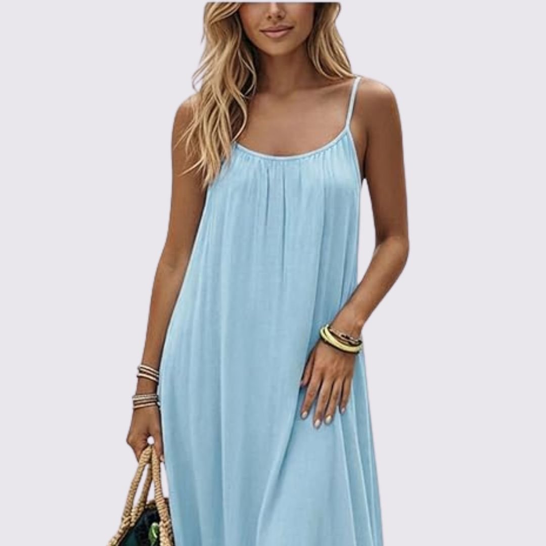 Diandra – Elegancka Sukienka Maxi Z Odkrytymi Plecami