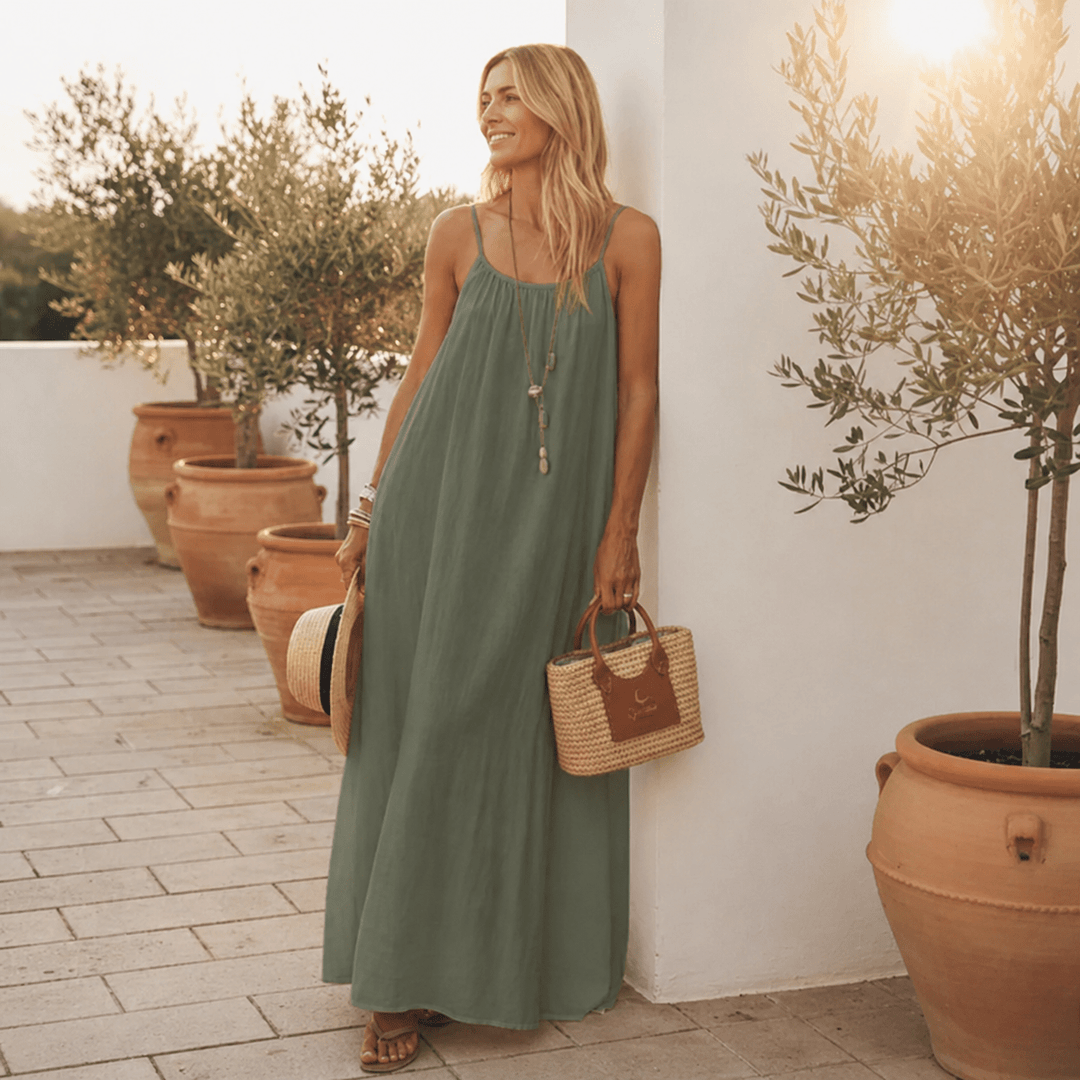 Diandra – Elegancka Sukienka Maxi Z Odkrytymi Plecami