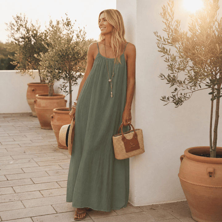 Diandra – Elegancka Sukienka Maxi Z Odkrytymi Plecami