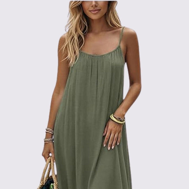 Diandra – Elegancka Sukienka Maxi Z Odkrytymi Plecami