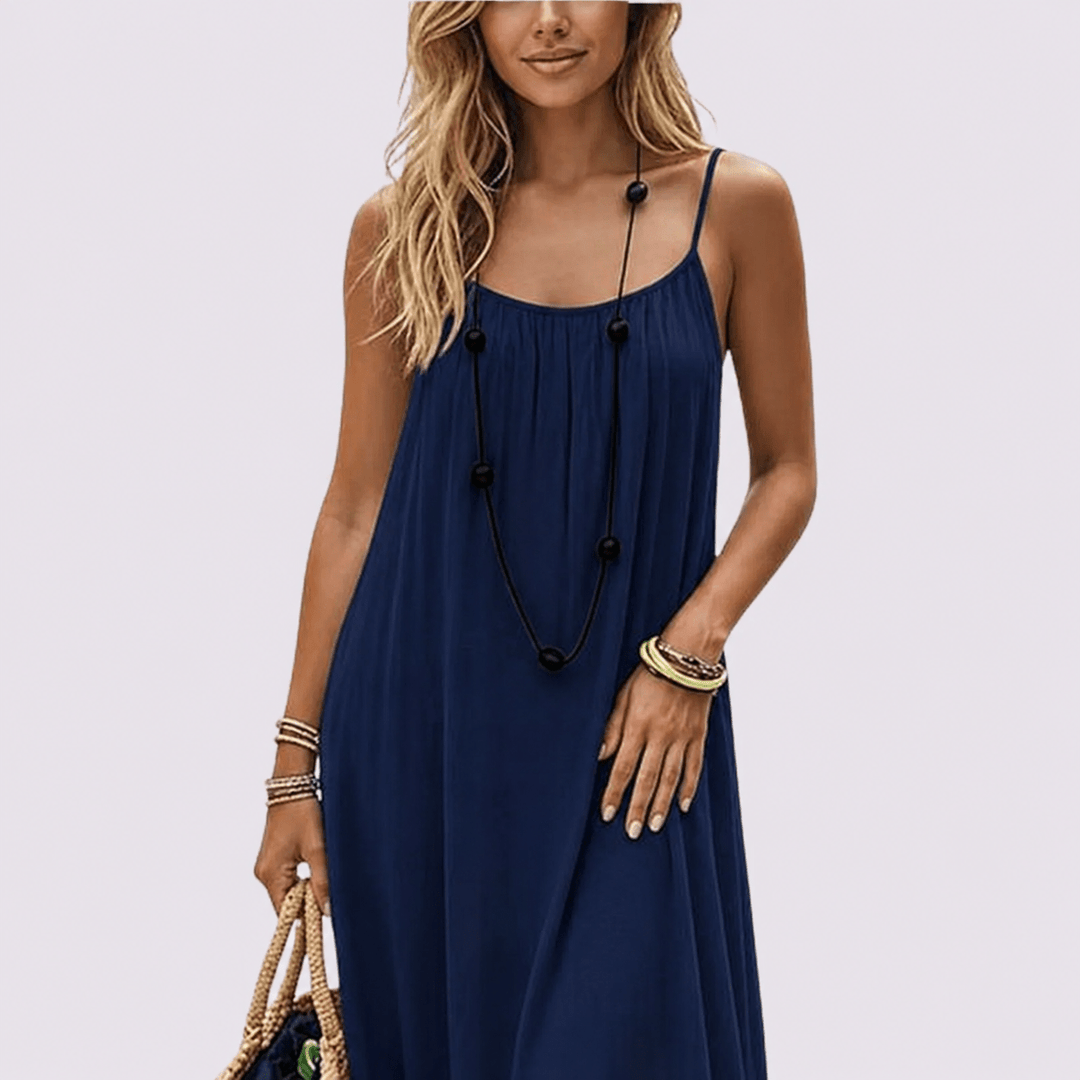 Diandra – Elegancka Sukienka Maxi Z Odkrytymi Plecami
