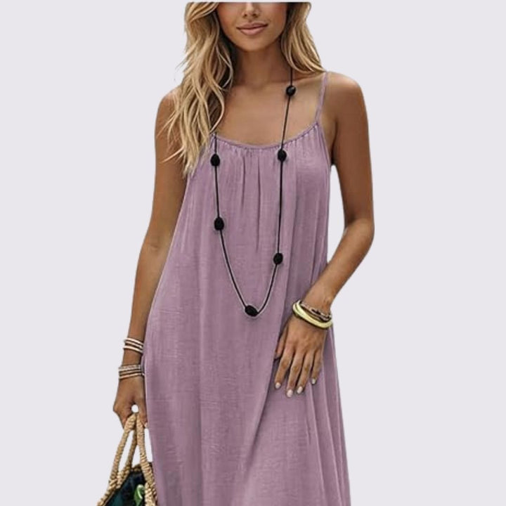 Diandra – Elegancka Sukienka Maxi Z Odkrytymi Plecami