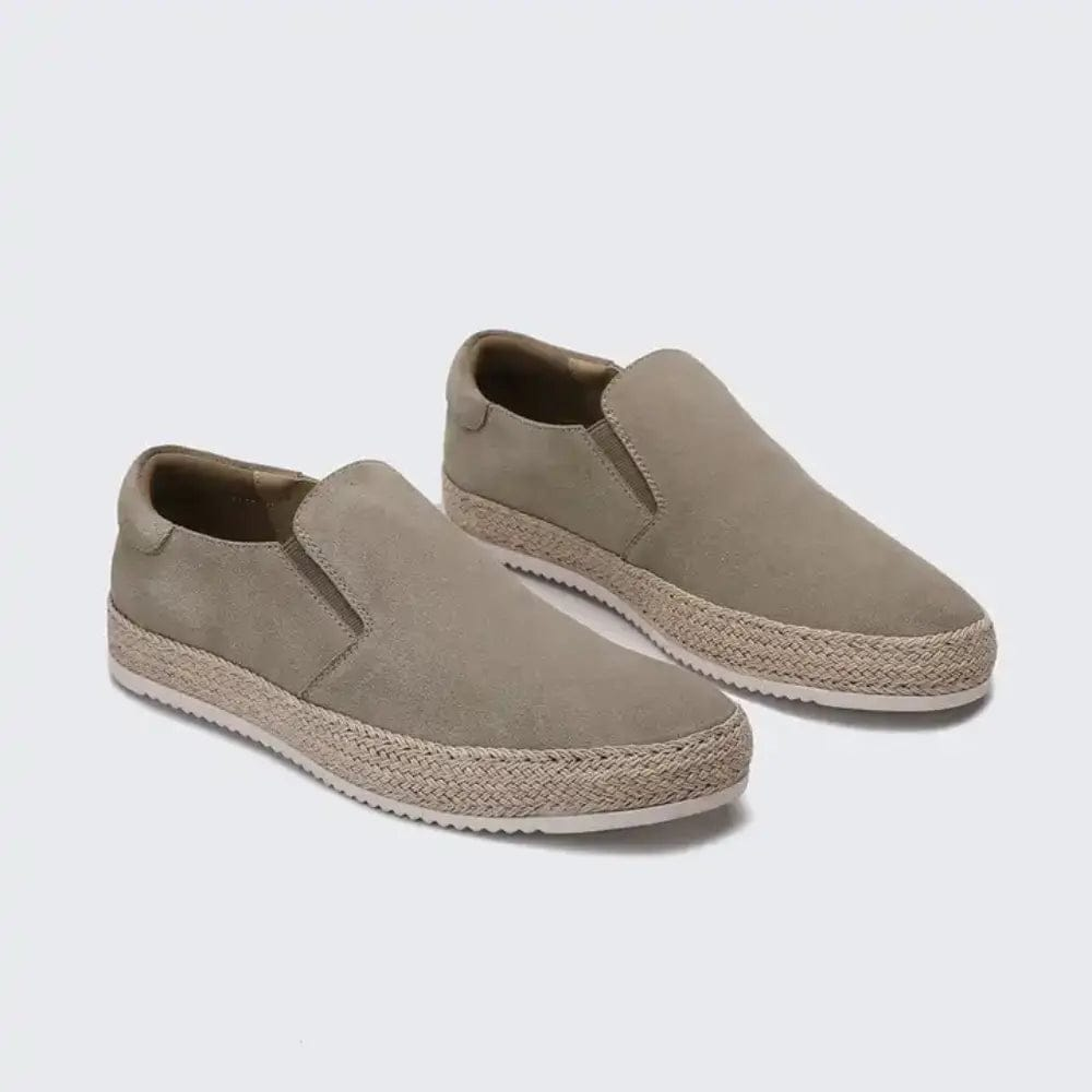 Hanya – Zamszowe Buty Wsuwane z Podeszwą Typu Espadrille