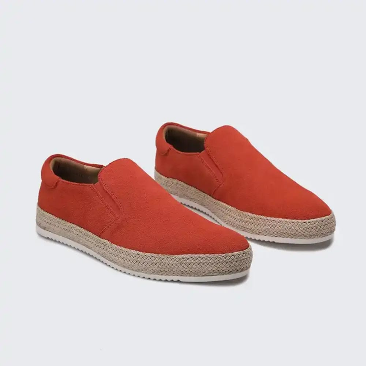 Hanya – Zamszowe Buty Wsuwane z Podeszwą Typu Espadrille