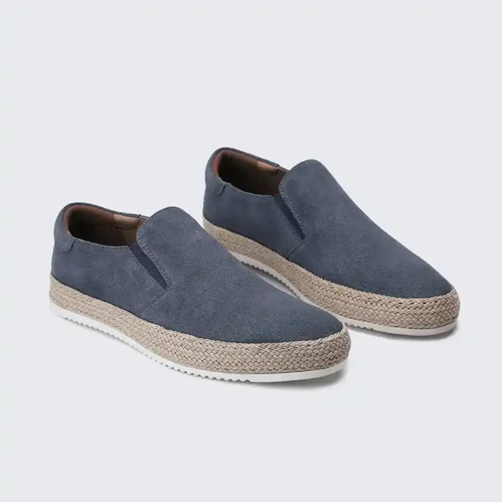 Hanya – Zamszowe Buty Wsuwane z Podeszwą Typu Espadrille