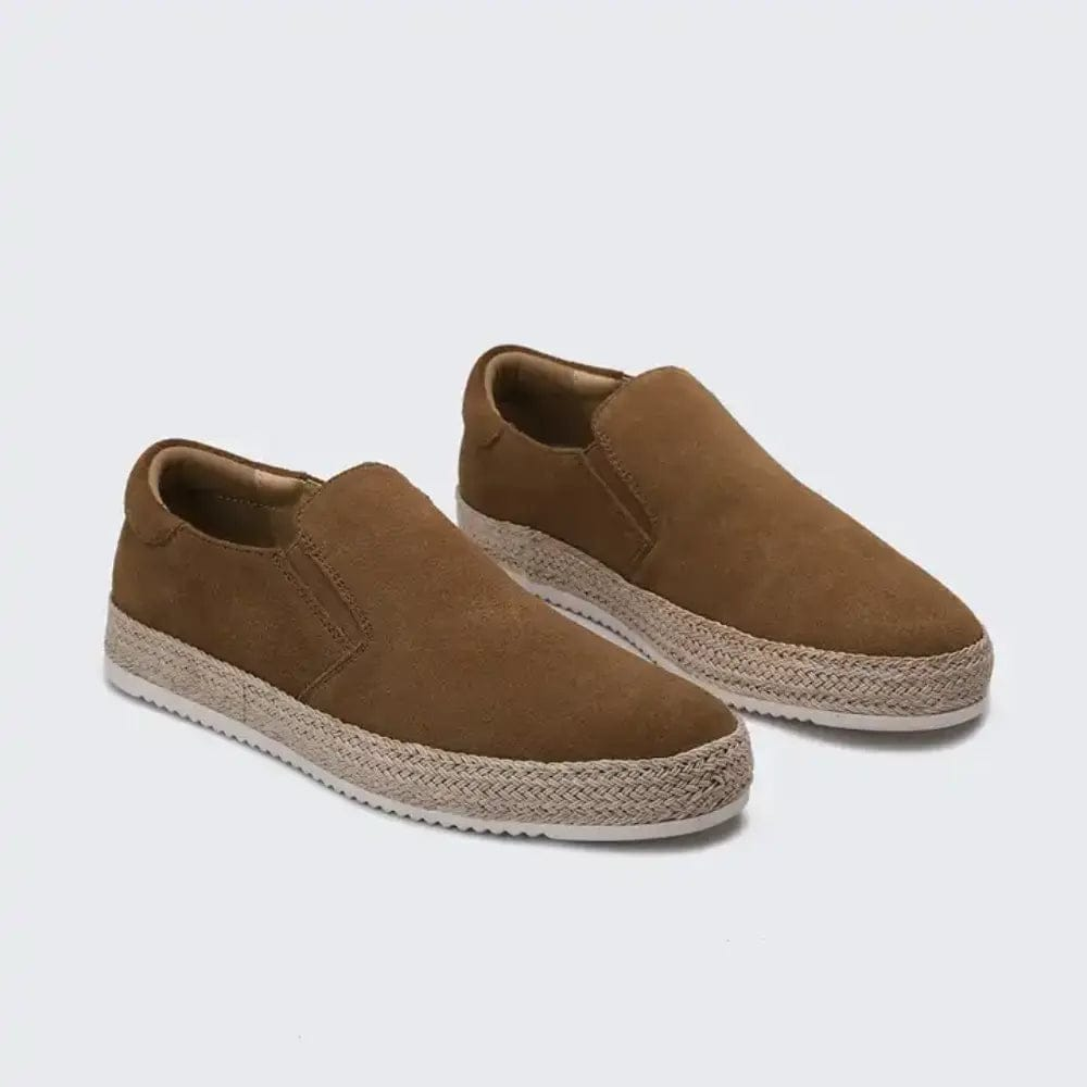 Hanya – Zamszowe Buty Wsuwane z Podeszwą Typu Espadrille