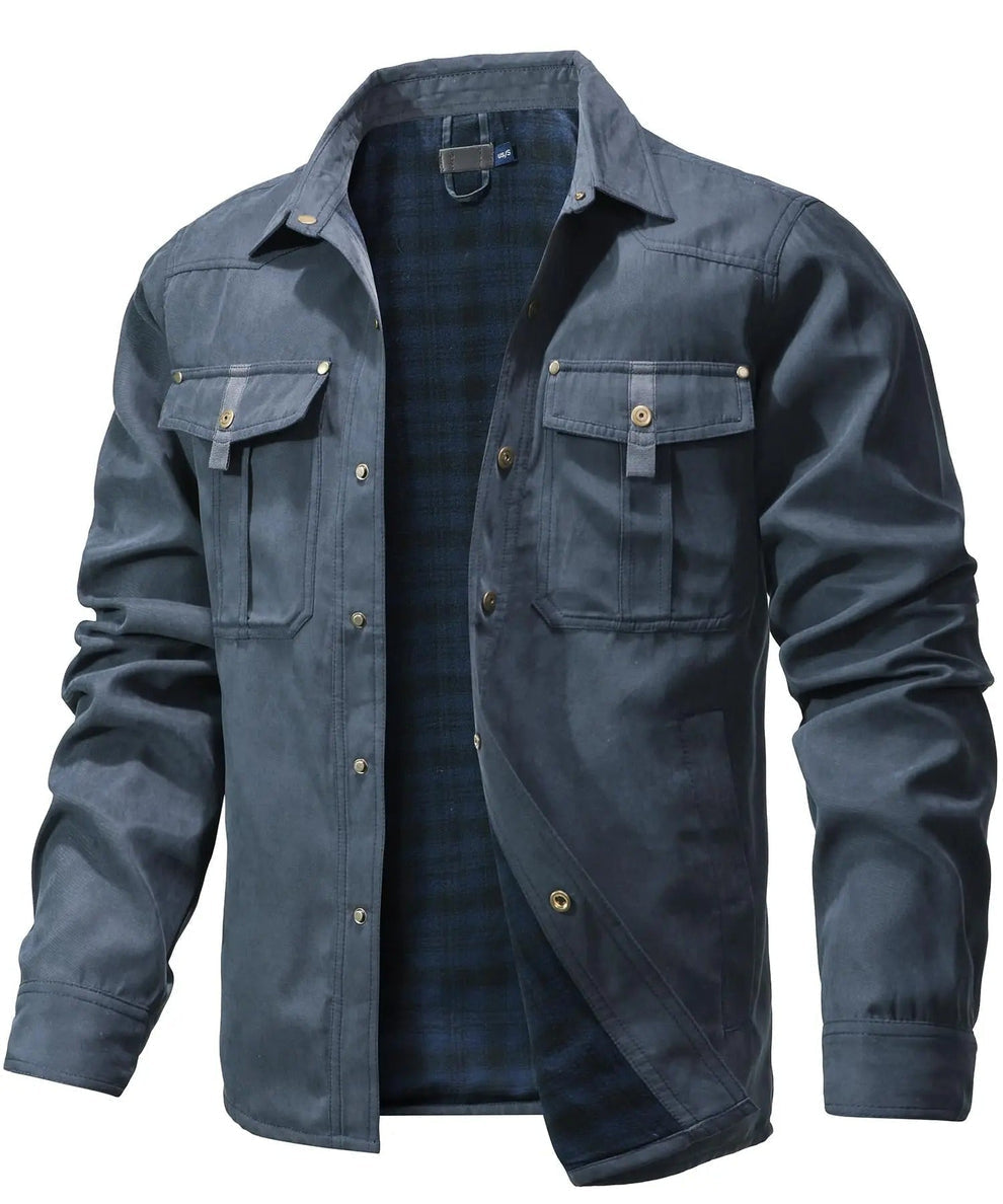 Bram - Solidna Kurtka Typu Overshirt
