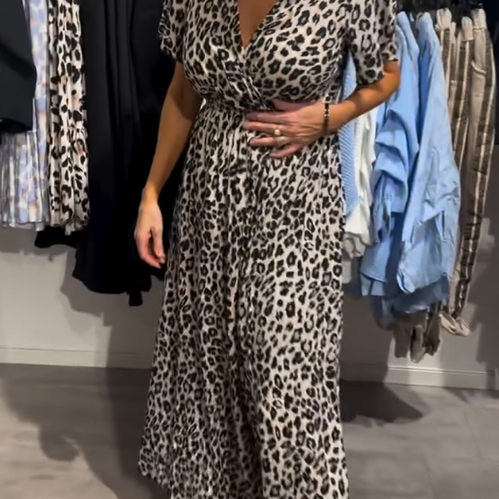 Sirina – Sukienka Maxi w Panterkę