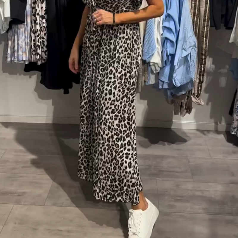 Sirina – Sukienka Maxi w Panterkę