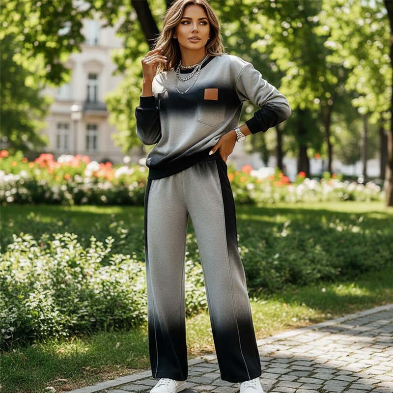 Helinza – Zestaw z Bluzką i Spodniami w Stylu Casual