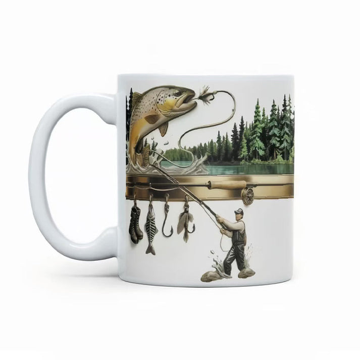 TackleMug – Kubek do Kawy z Motywem Wędkarskim