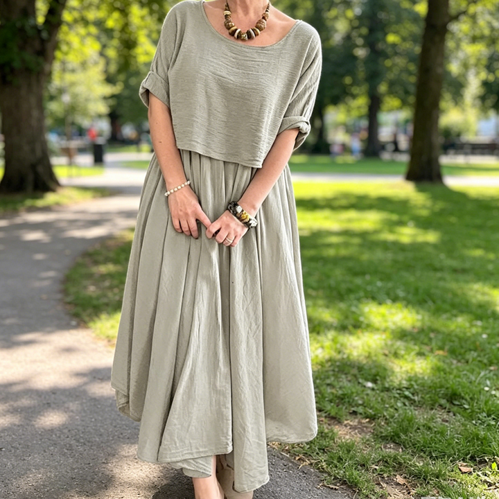 Sanyjah - Letni Zestaw Z Dwuczęściową Spódnicą W Stylu Casualowym