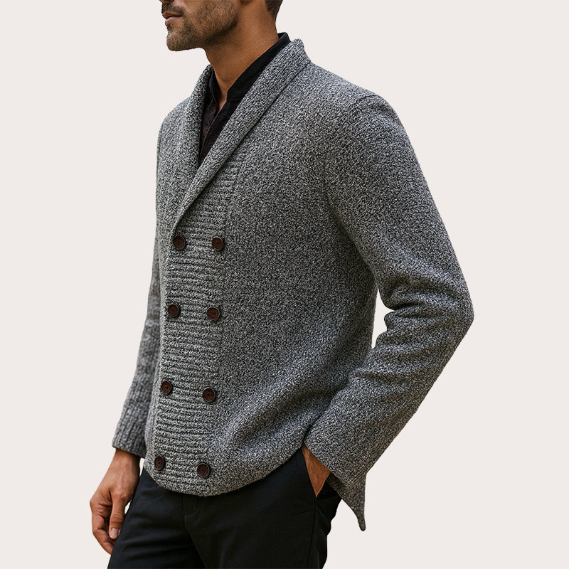 Jibran – Dwurzędowy Sweter Z Dzianiny