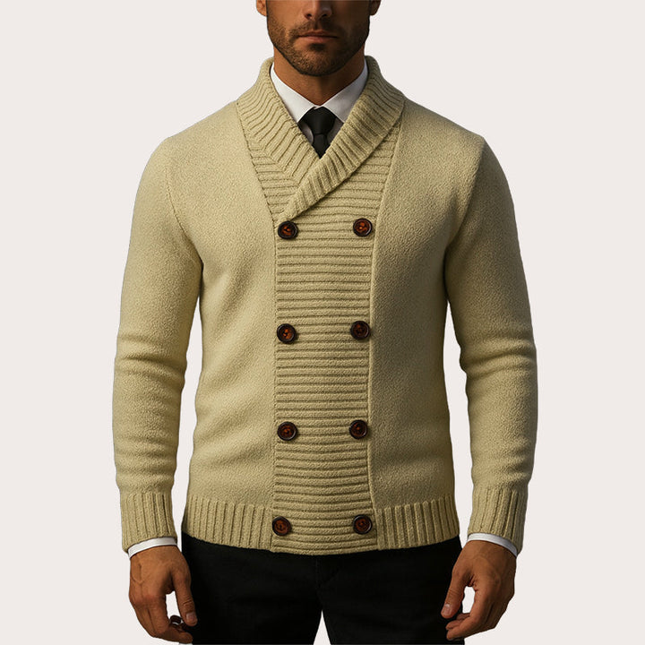 Jibran – Dwurzędowy Sweter Z Dzianiny