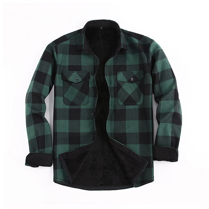 Lisander - Ciepła Flanelowa Kurtka W Kratę