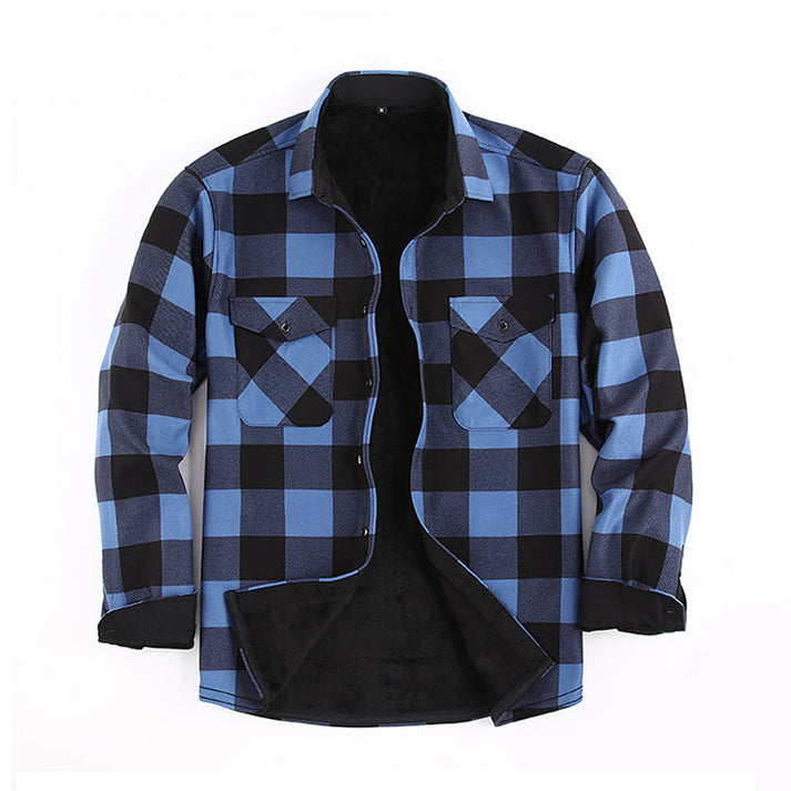 Lisander - Ciepła Flanelowa Kurtka W Kratę