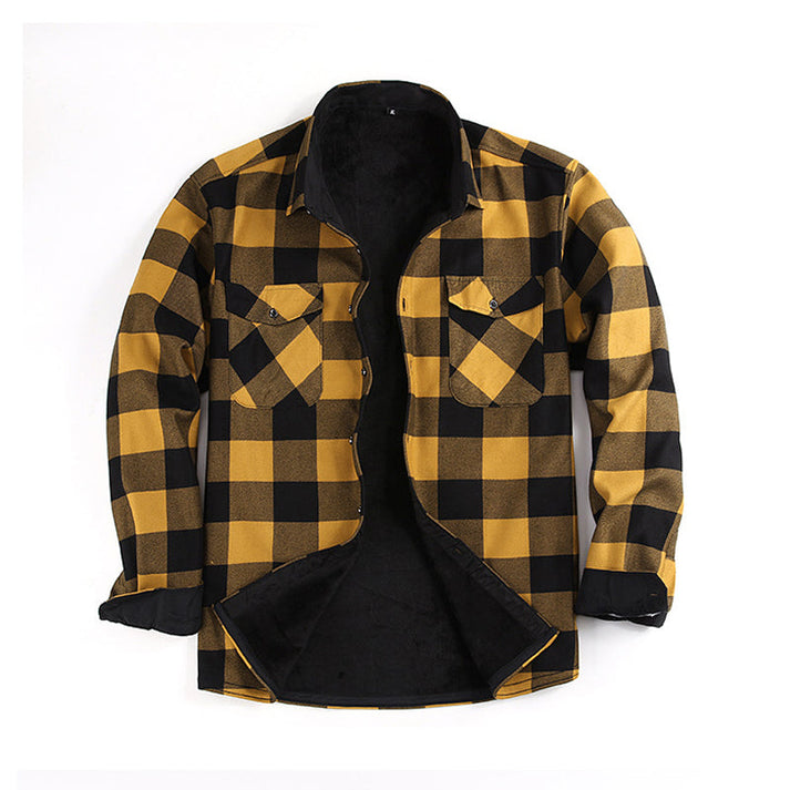 Lisander - Ciepła Flanelowa Kurtka W Kratę