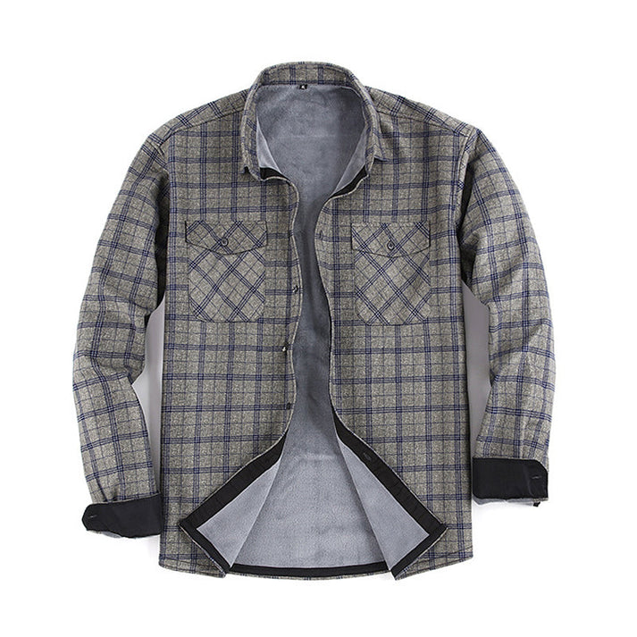 Lisander - Ciepła Flanelowa Kurtka W Kratę