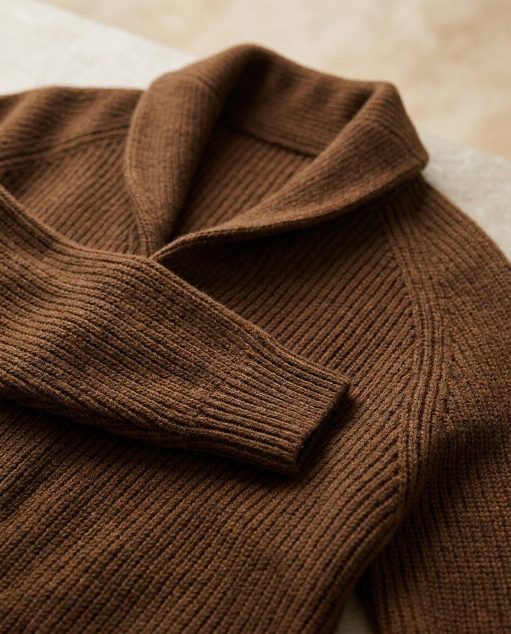 Jirri – Sweter Z Dzianiny Z Guzikami I Kołnierzem Szalowym