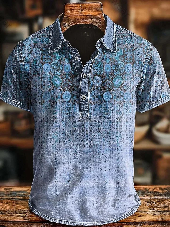 Vishal - Koszulka Polo W Stylu Retro Z Efektem Gradientu