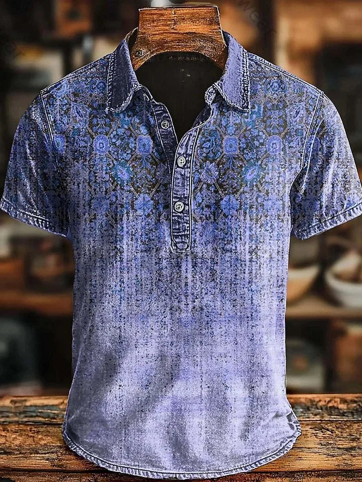 Vishal - Koszulka Polo W Stylu Retro Z Efektem Gradientu