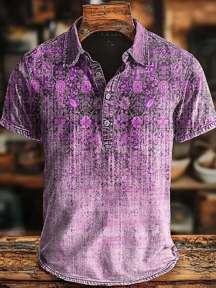 Vishal - Koszulka Polo W Stylu Retro Z Efektem Gradientu
