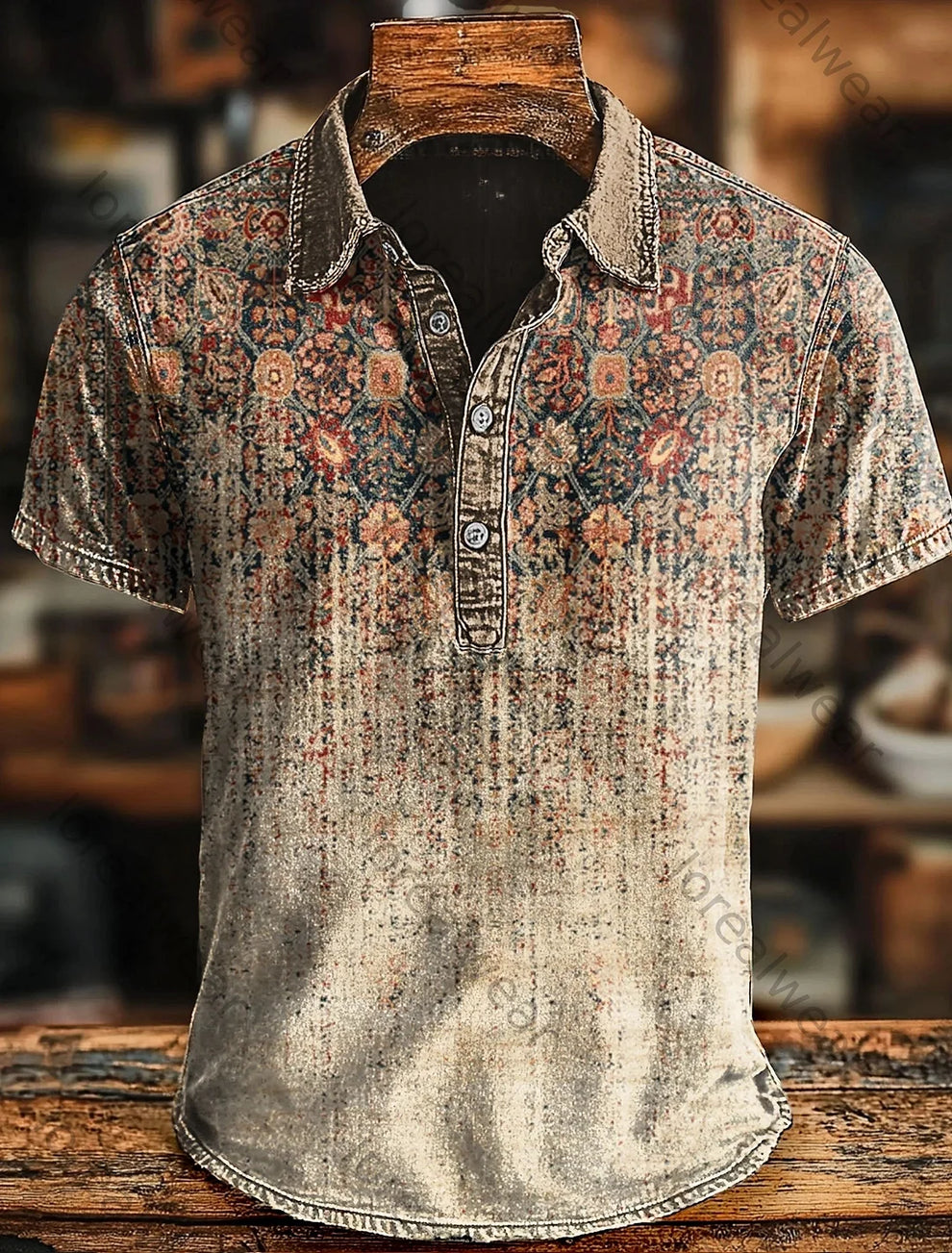Vishal - Koszulka Polo W Stylu Retro Z Efektem Gradientu