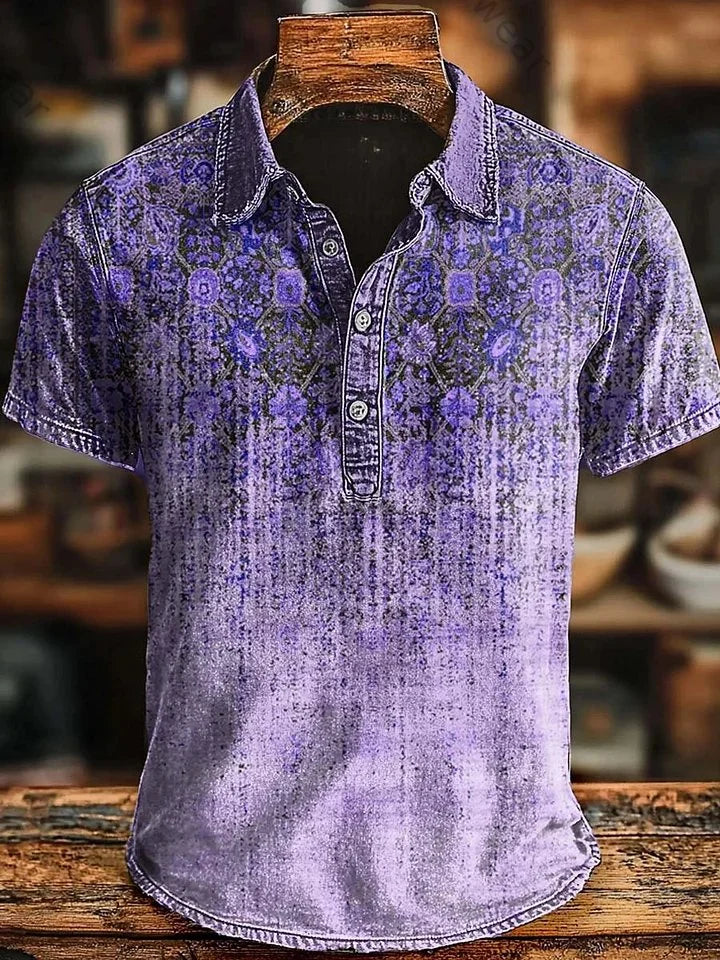Vishal - Koszulka Polo W Stylu Retro Z Efektem Gradientu